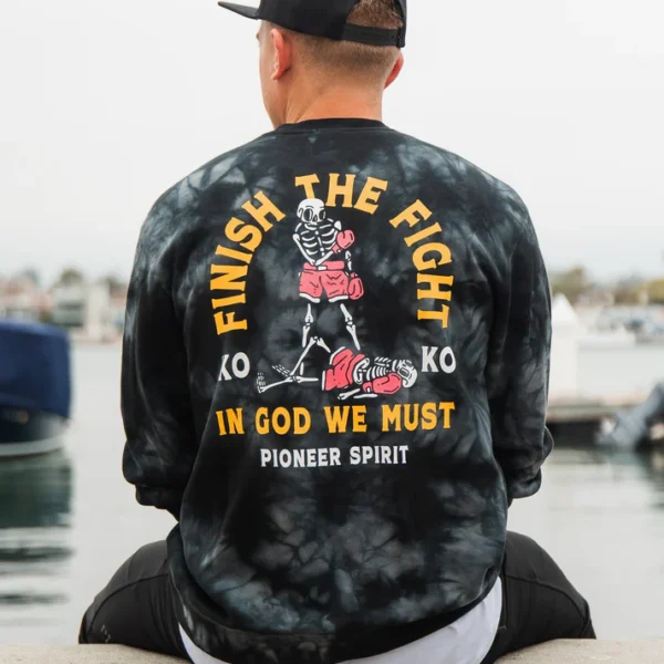 Finish The Fight Tie Dye Sweatshirt