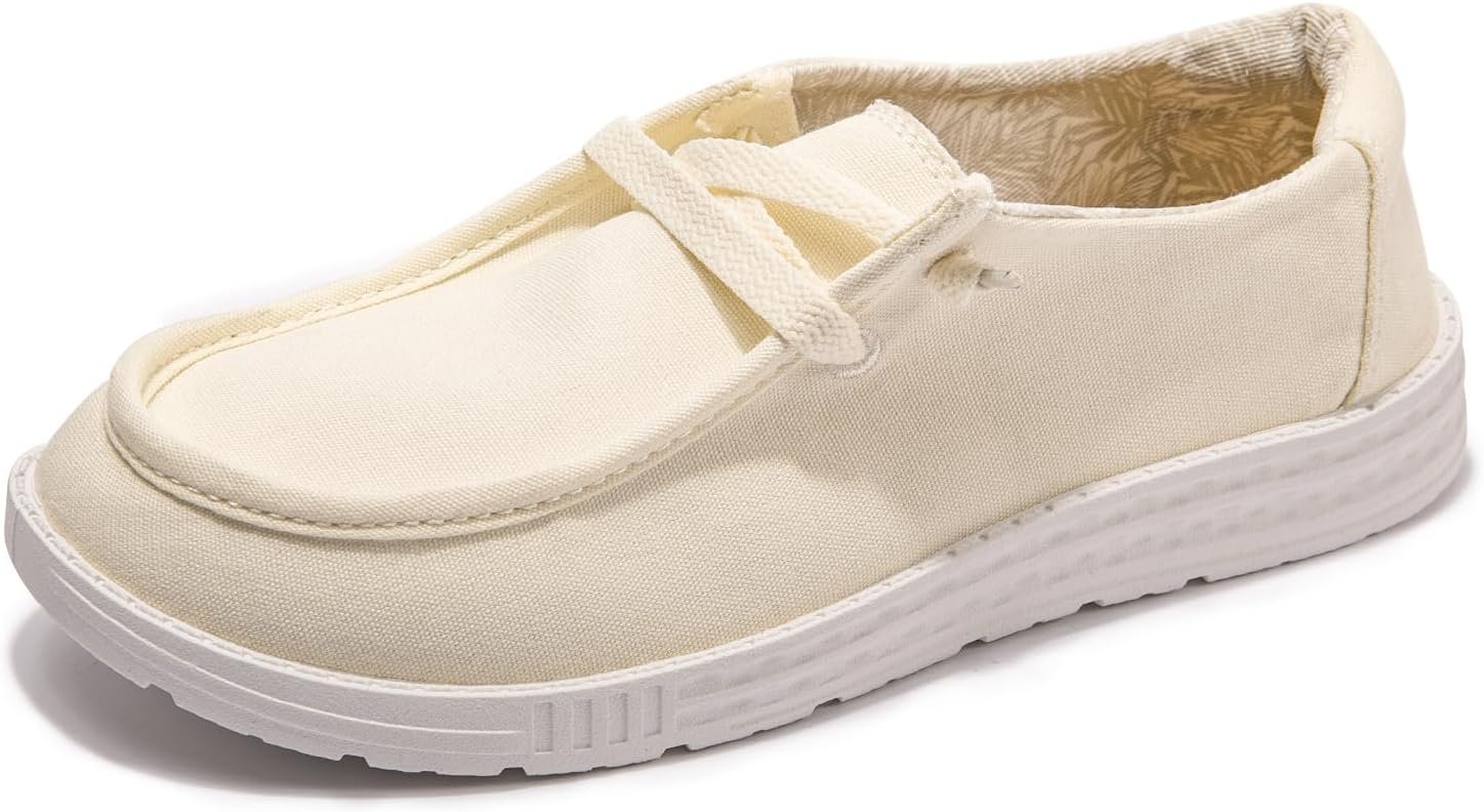 Women Slip On Loafer Outdoor Sneakers Causal Low Top Canvas Flat Comfortable Fashion Walking Shoes - Image 2