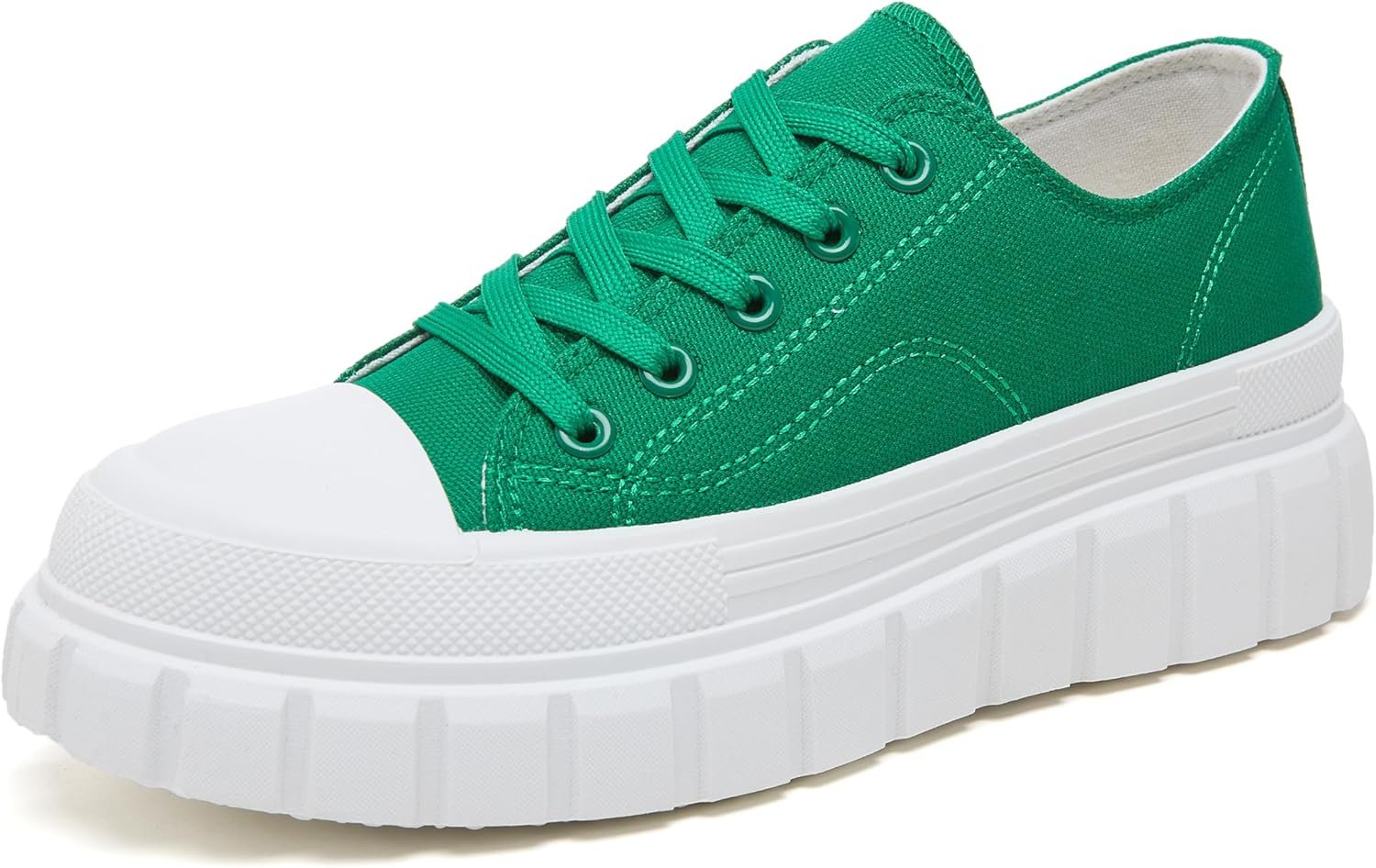 Women Platform Sneakers Canvas Shoes for Women White Low Top Classic Casual Tennis Shoes