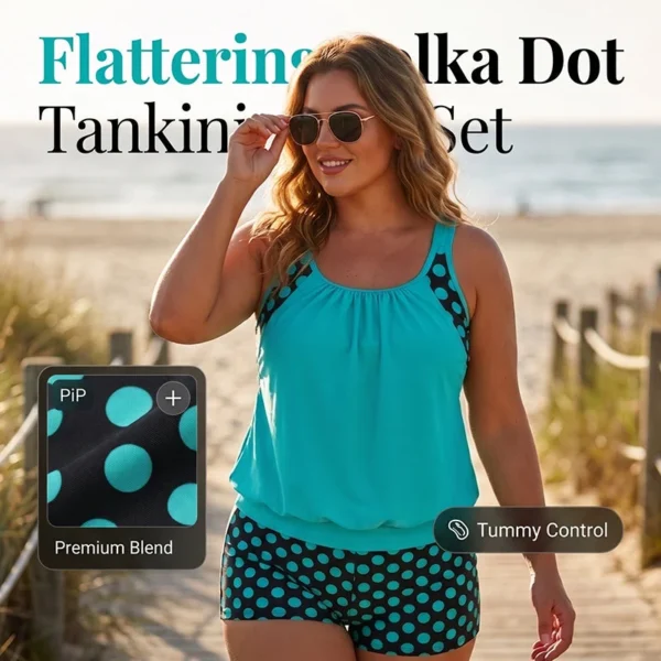 👙 50% OFF NOW ! 💐 Women's Polka Dot Two Piece Swimsuit – Cute Dot Pattern, Comfort Fit & Stylish Beach Wear ☀️