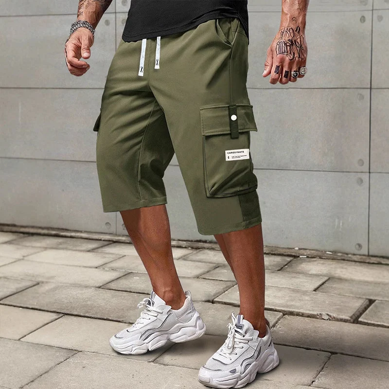 ⏳LAST DAY SALE 60% OFF !!📢Men's Casual Drawstring Capri Cargo Pants - Image 2