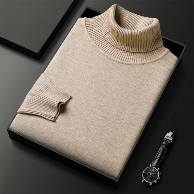 🎄Hot Sales - 49% OFF🎁Men's Solid Color Premium Cashmere Sweater - Image 3