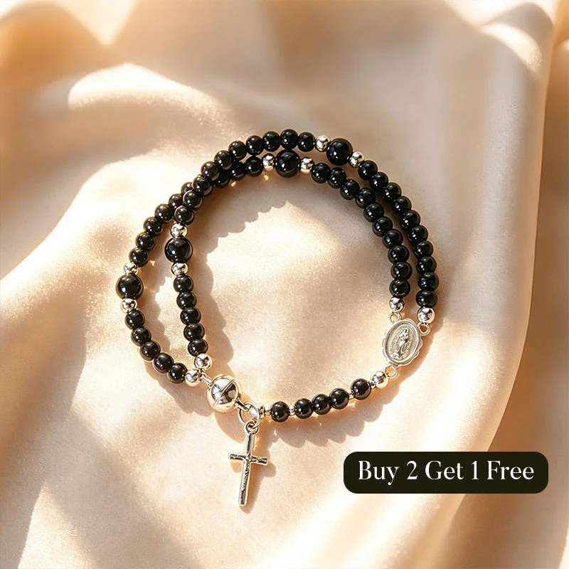 Double-Wrap Rosary Beaded Bracelet - Image 17