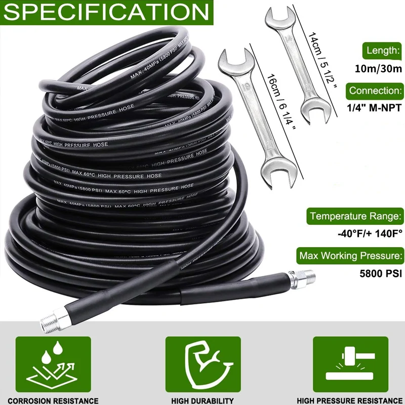 💦 50% OFF INSTANT! 🚿 5800PSI Sewer Jetter Kit - High-Pressure Nozzle & Hose for Clogged Drains/Pipes, Compatible with Most Pressure Washers 🔧📦 - Image 5