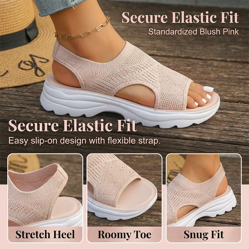 Women's Breathable Mesh Platform Sandals - Image 4