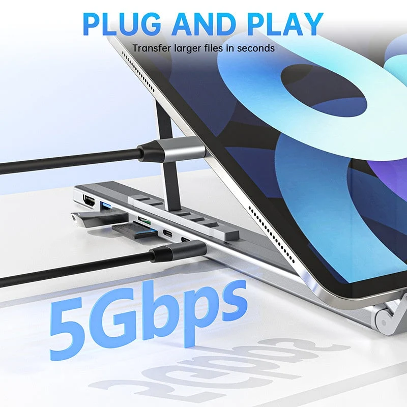 🏆50% OFF🏆 USB-C Docking Station Laptop Stand with 4K HDMI⚡ - Image 4