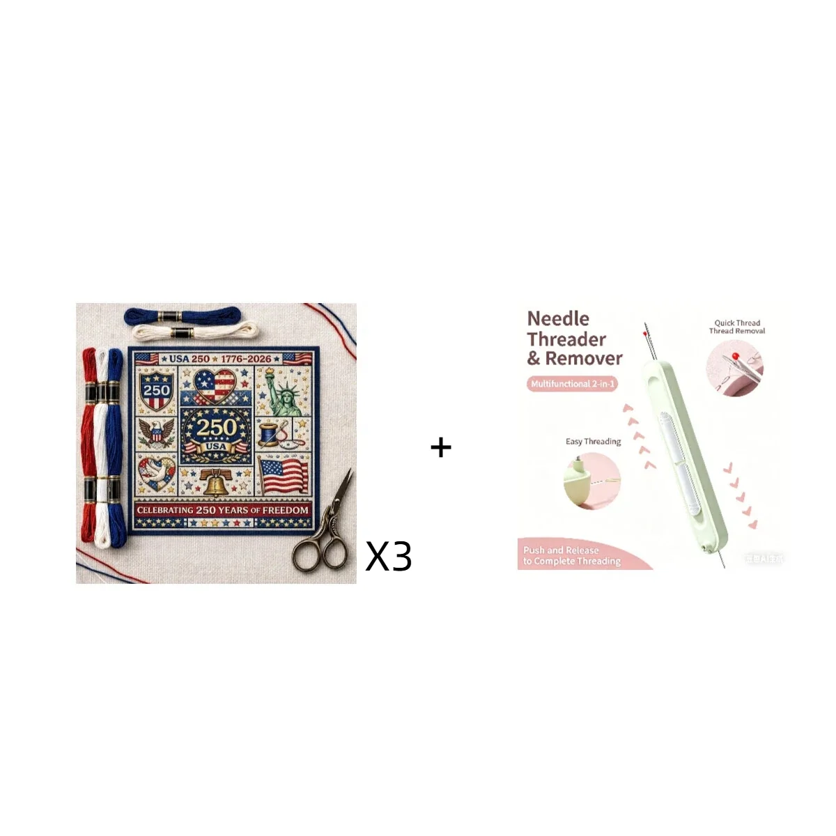 🎁Hot sale🧵USA 250th Anniversary Commemorative Cross Stitch Kit - Image 11