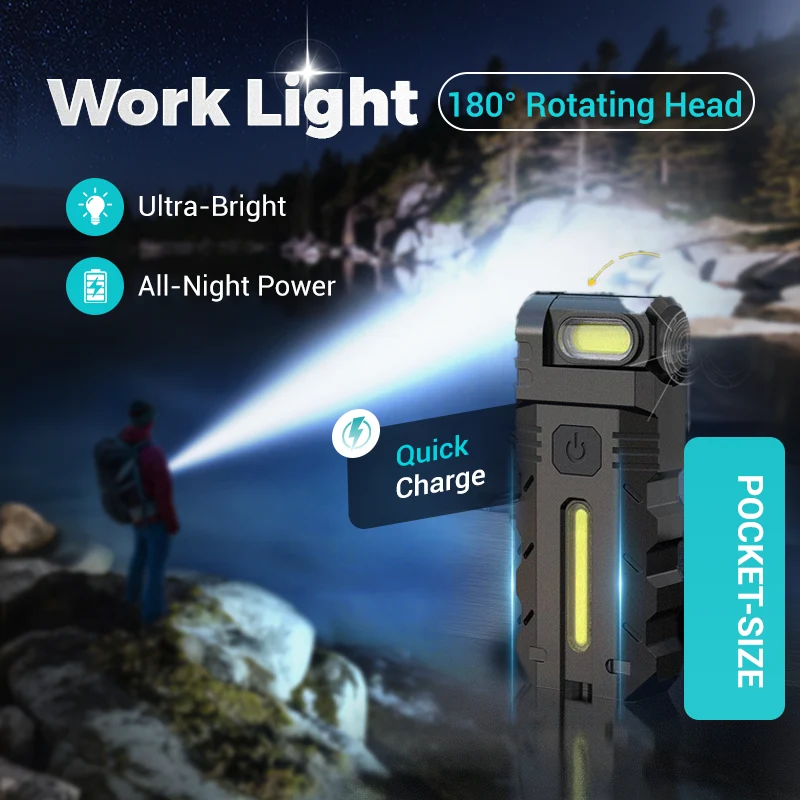 📢📢50% OFF!!⏰180° Rotating Head LED Work Light