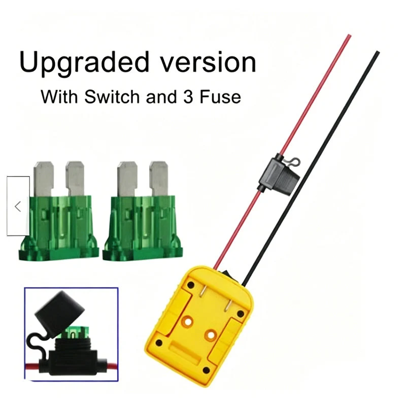 Power Wheels Adapter for DeWalt 18V/20V Battery with Switch & Fuse - Image 4