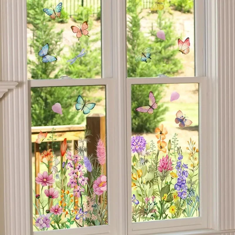 💐Time-limited Special💞Colorful Floral Bouquet Window Sticker🖼️(Cut to size freely) - Image 2