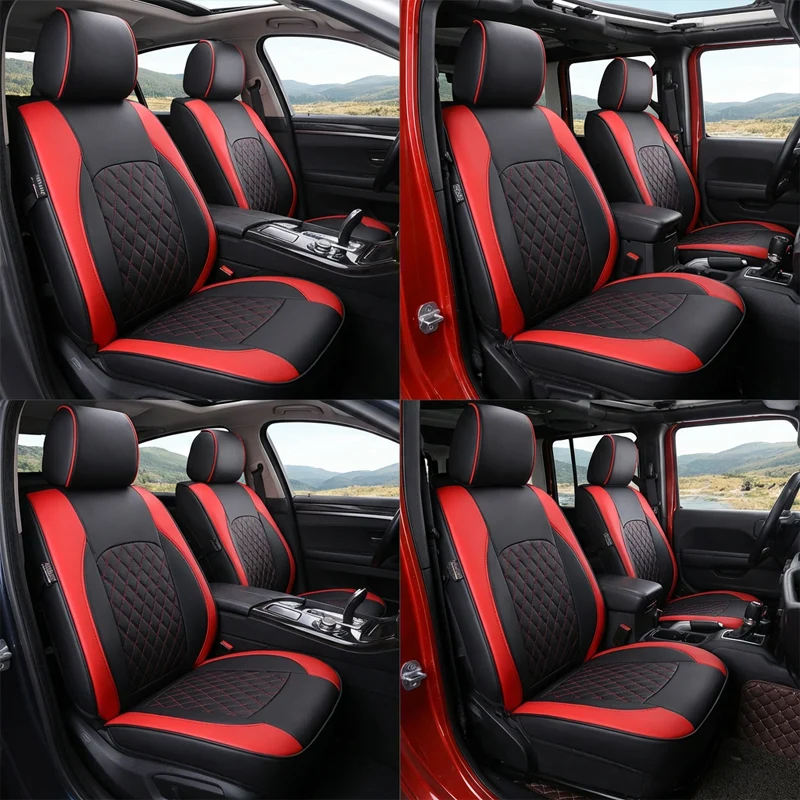 🎁🚗9-Piece Universal Fit Leather Car Seat Cover Set - Image 2