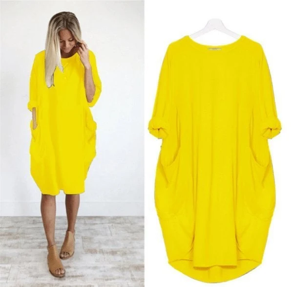 🔥Autumn Sale 49% OFF - Long Sleeve Casual Loose Pocket Dress🎁Buy 3 Pay 2 - Image 4