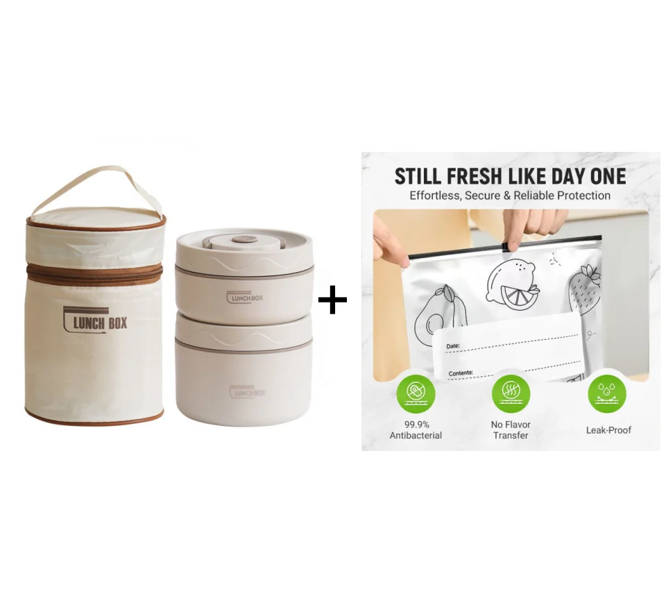🎁Hot SALE 50% OFF🔥Microwaveable Stainless Steel Insulated Lunch Box Set - Image 32