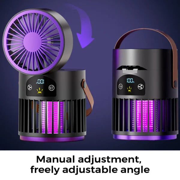 🌞Summer Sale 50% OFF🔥Portable Rechargeable Fan with UV Bug Zapper Light