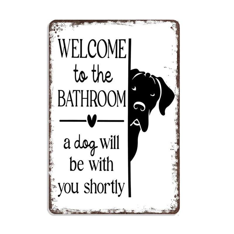 Cute Cat Bathroom Decor Sign - Image 13