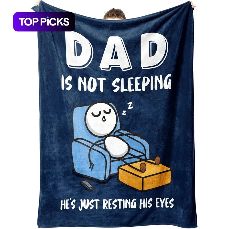 🎉 Father’s Day Special Deal: ONLY £7.99!!🎁“Dad’s Not Sleeping… Just Resting His Eyes” Blanket 🛋️💤Soft Plush Throw Blanket for Dad – The Perfect Gift from Kids ❤️❤️