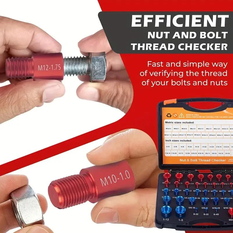 📢📢60% OFF !! ⏰Nut & Bolt Thread Checker Kit for Inspection of Fixed Bolts or Threaded Holes - Image 3