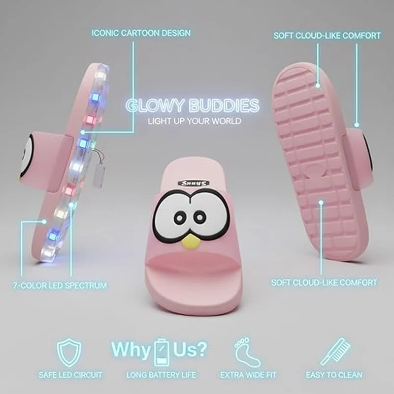 ๐ง 50% OFF NOW! ๐ก LED Cartoon Slippers โ Vibrant Light-Up Sole & Cute Penguin Design โ Flexible PVC & Easy Slip-On ๐ - Image 4