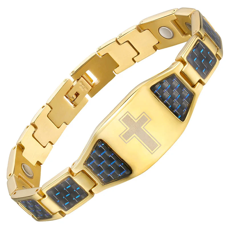 Men's Titanium Steel Magnetic Therapy Bracelet - Image 17