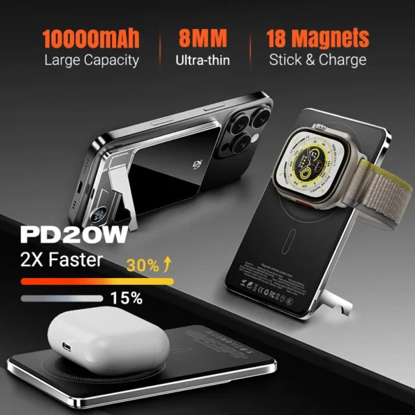 ๐ฏ Dual Mode Magnetic Power Bank with Stand