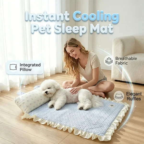 🥳SUMMER HOT SALE💞50K+ SOLD😍!Pet Cooling Mat with Pillow