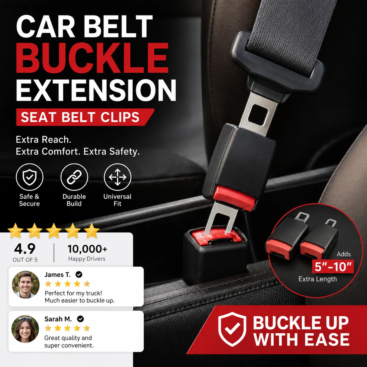 🔥Car Belt Buckle Extension Seat Belt Clips🚗 - Image 4