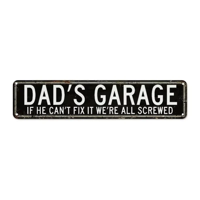 Retro Garage Sign for Dad 🔧❤️ – Iron Plaque, Humorous Man Cave Decor😂 - Image 8