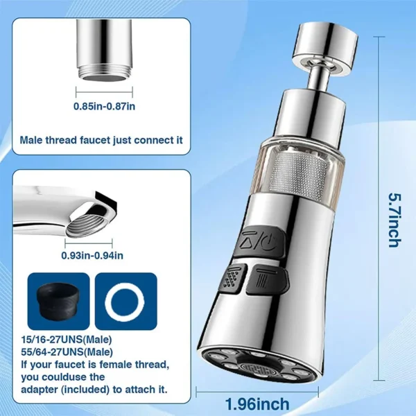π₯ 2025 Hot Saleπ¦360Β° Swivel Kitchen Faucet Aerator