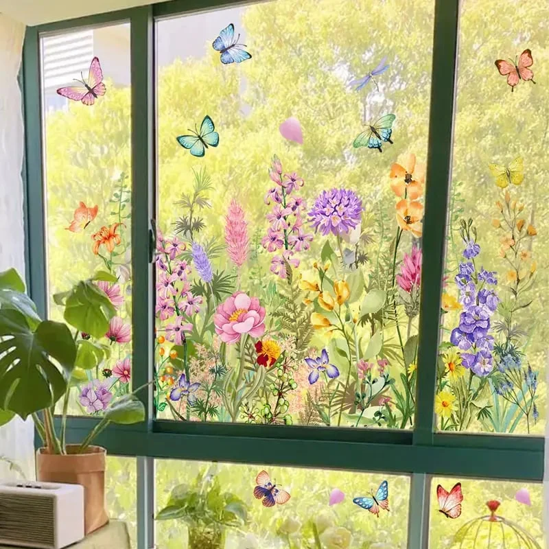 💐Time-limited Special💞Colorful Floral Bouquet Window Sticker🖼️(Cut to size freely) - Image 15