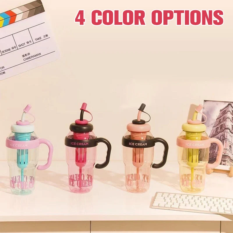 Stylish Large Capacity Sports Water Bottle with Straw - Image 11