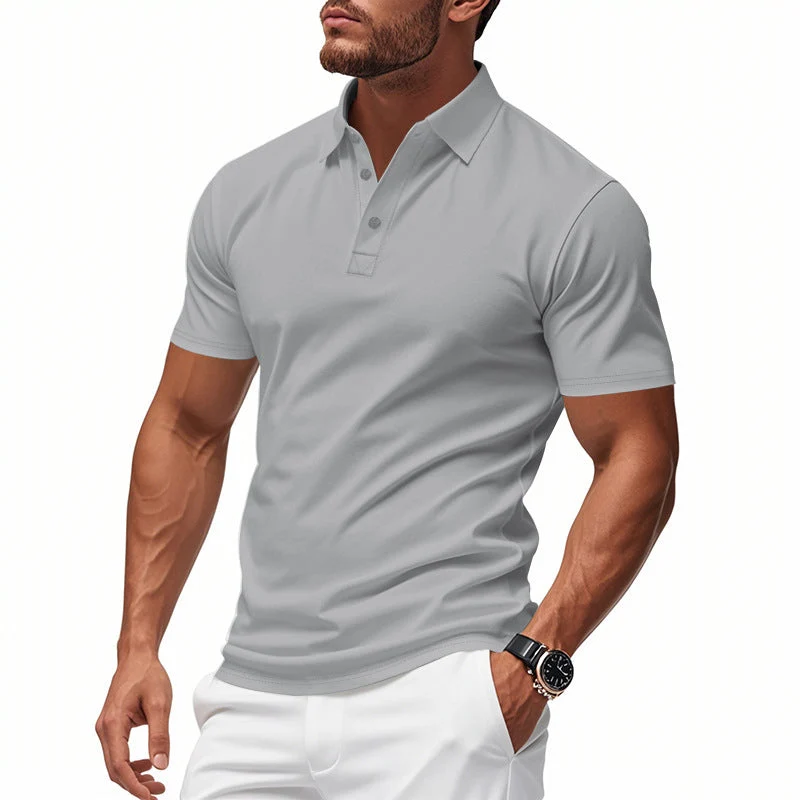 Men's Quick-Dry Short-Sleeve Lapel T-Shirt - Image 13