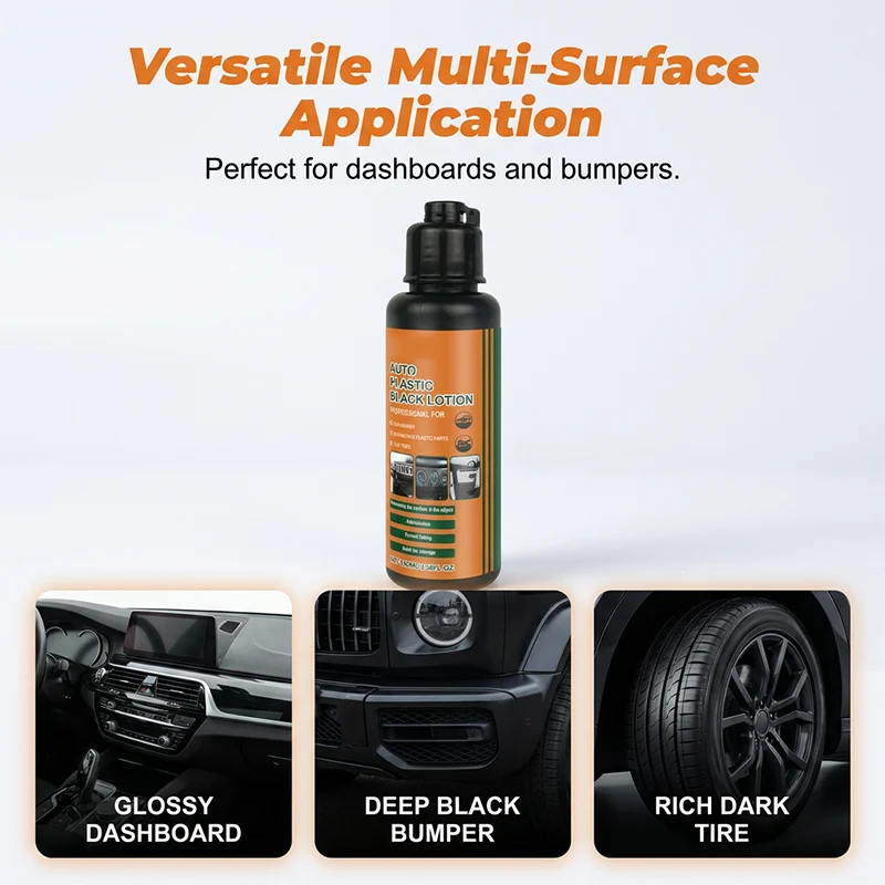 Multi-Purpose Black Plastic Polish for Cars - Image 6