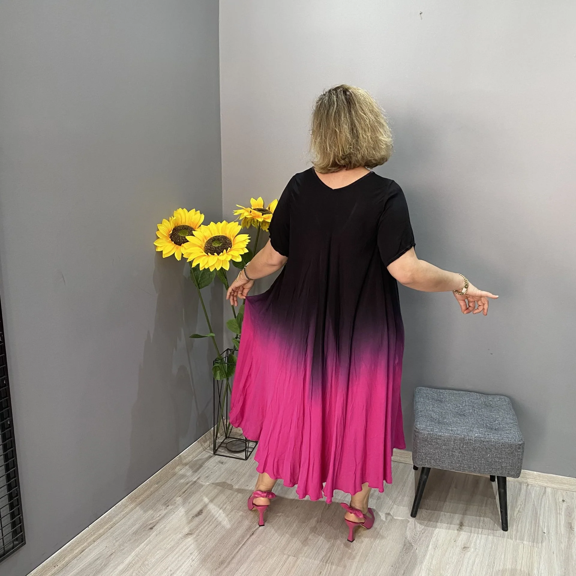 🔥🌷Last Day Promotion 49% OFF - 👗Italy Casual gradient tie-dye long dress - Image 3