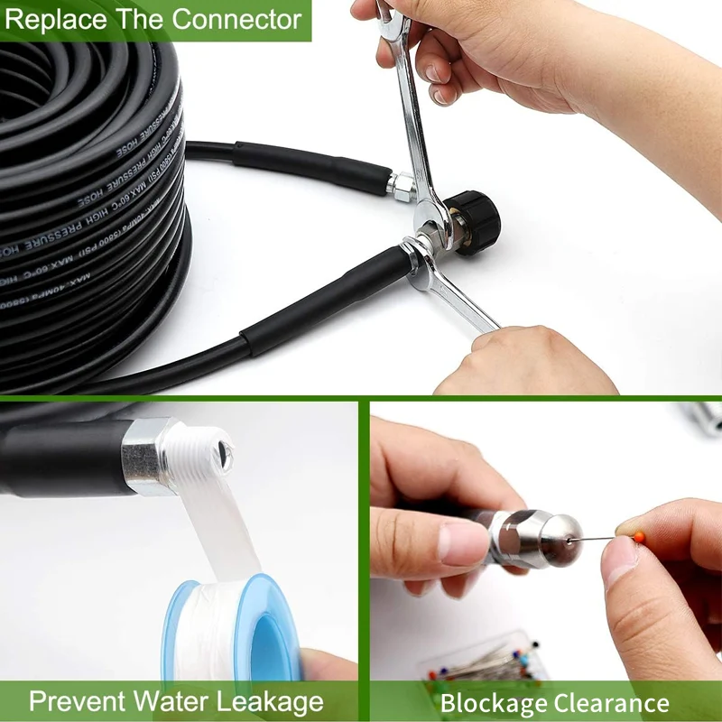 💦 50% OFF INSTANT! 🚿 5800PSI Sewer Jetter Kit - High-Pressure Nozzle & Hose for Clogged Drains/Pipes, Compatible with Most Pressure Washers 🔧📦 - Image 4