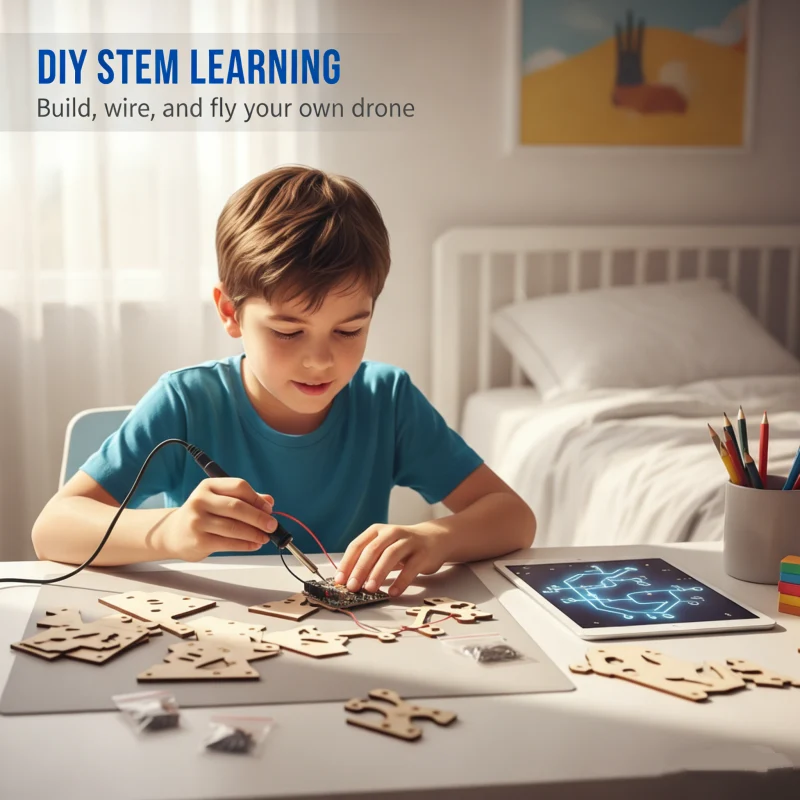 ๐๐ฅ HOT SALE 50%OFF ๐ฅ๐งฉ DIY Wooden Drone Building Kit ๐ - Image 2