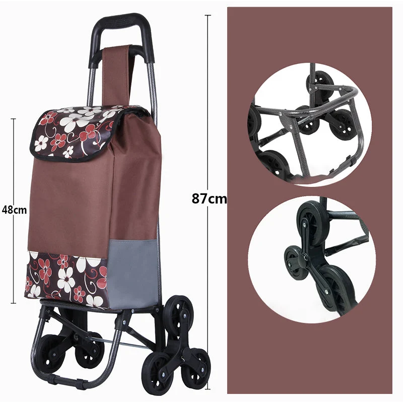Large Capacity Portable Folding Stair Climbable Cart - Image 11