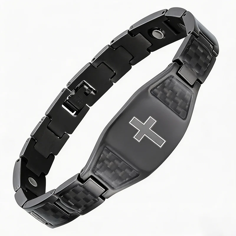 Men's Titanium Steel Magnetic Therapy Bracelet - Image 20