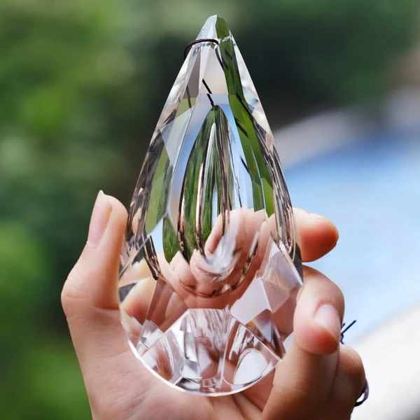 120 mm AB-colored hanging crystal prism suncatcher