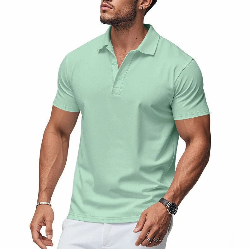 Men's Quick-Dry Short-Sleeve Lapel T-Shirt - Image 11