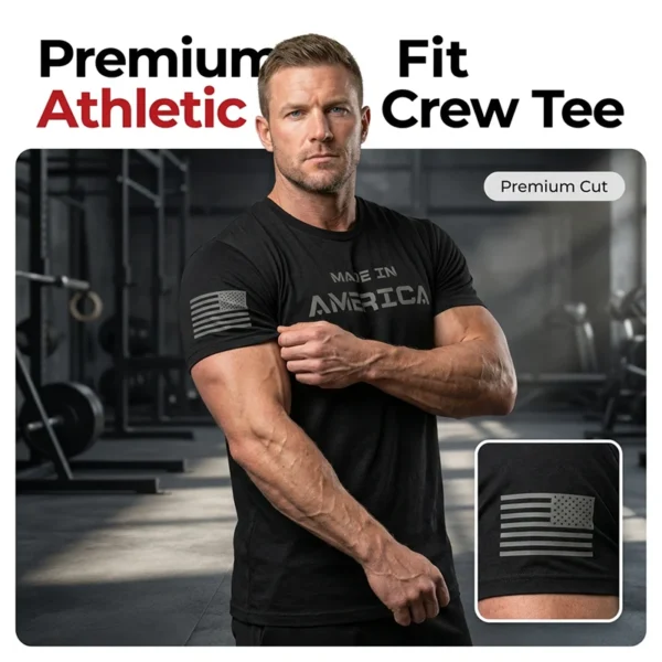 Men's Athletic Fit Crew Neck Tee