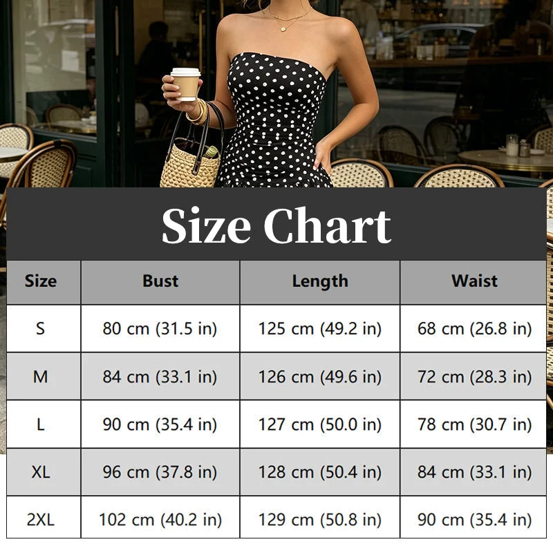 ✨ Women's Polka Dot Strapless Dress - Elegant Vacation Essential! ✨ - Image 18