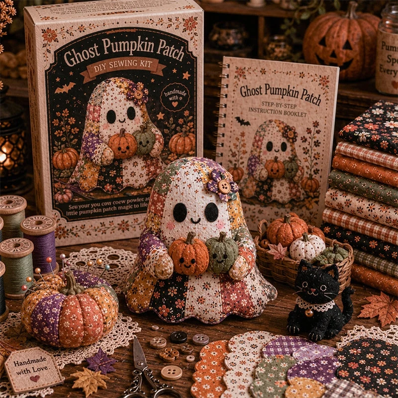 šLittle Ghost's Cozy Halloween DIY Patchwork Kit - Image 13