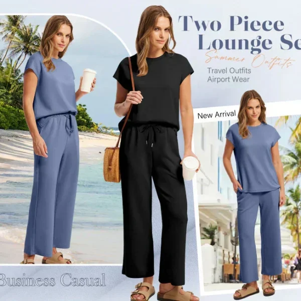 🌺 Hot Sale 49% OFF🌺 New Women's Sleeveless Top & Wide-Leg Pants 2-Piece Set
