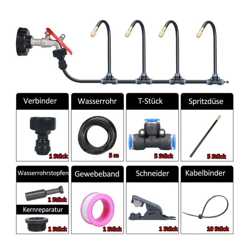🌱Automatic 360° curved garden irrigation syste - Image 11