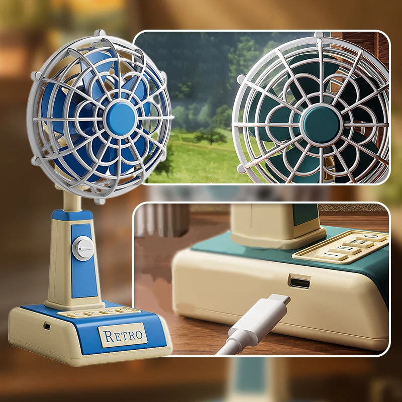 ⏳LIMITED TIME: 50% OFF! 🏆Retro USB Desk Mini Fan - Image 3