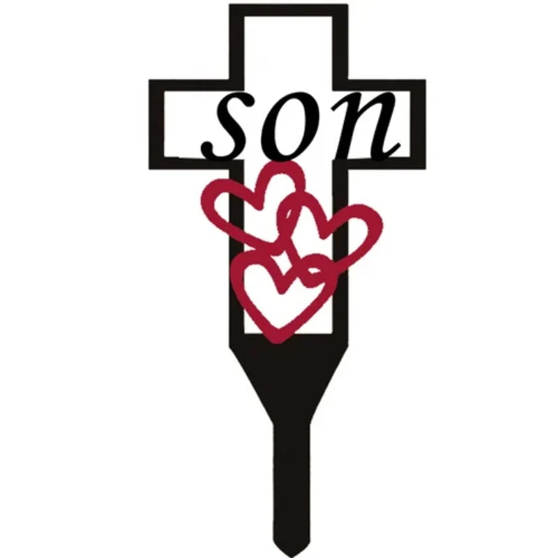 💖🎁Metal Cross Stake Insert Plaque for Cemetery Memorials - Image 6