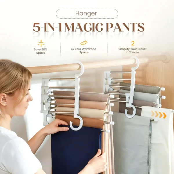 š„Buy More Save Moreš„Household Multifunctional Telescopic Folding Multi-layer Pants Storage Rack