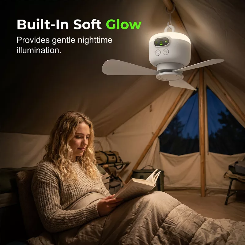 Rechargeable Ceiling Fan with LED Light - Image 7