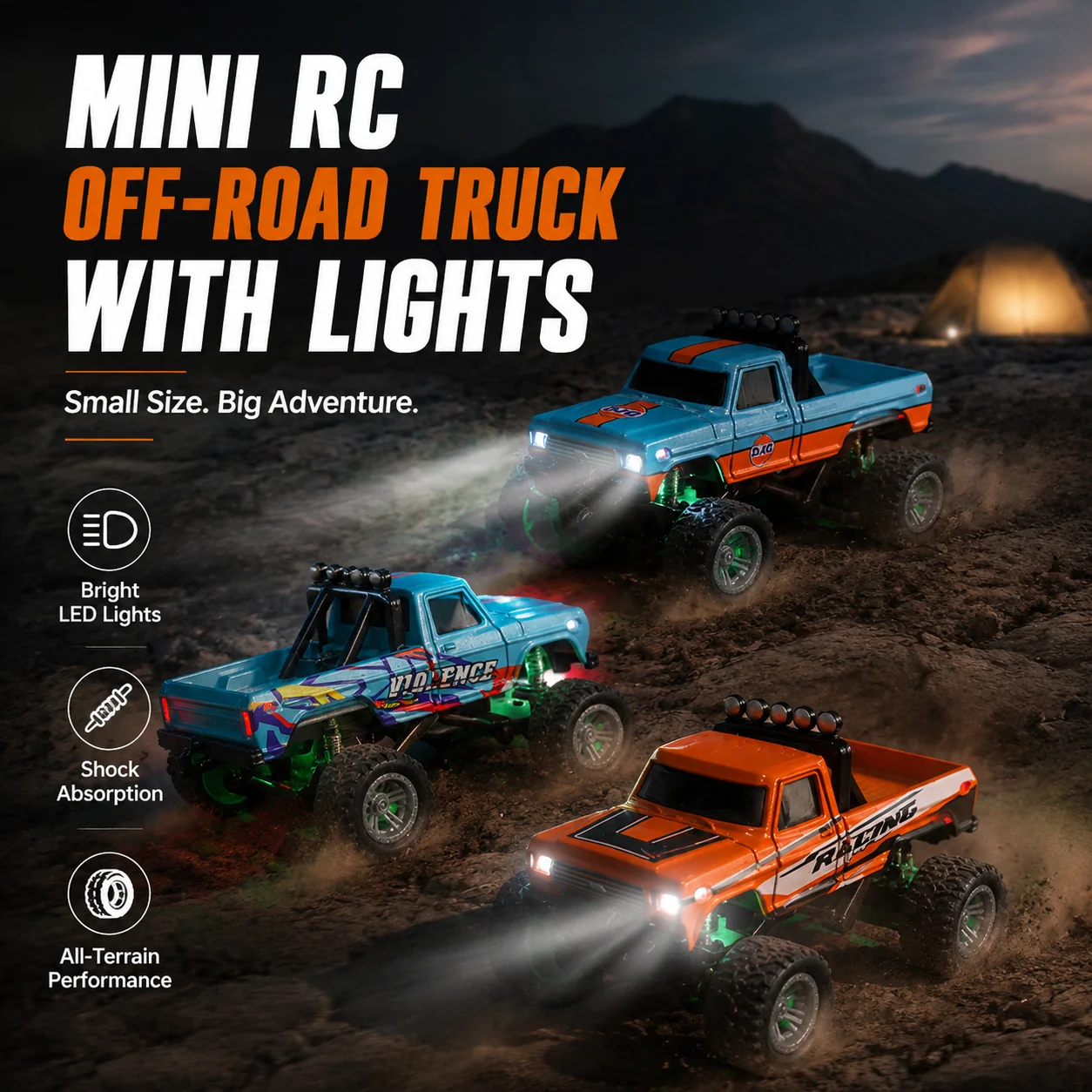 🎁HOT SALE 50% OFF! 🏎️ Mini RC Off-Road Truck with Lights - Image 6