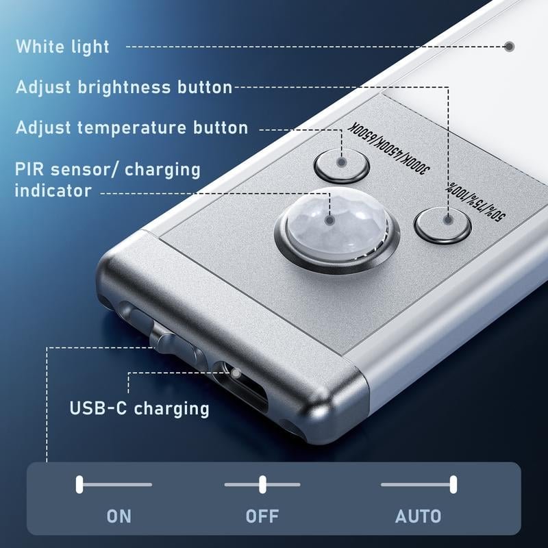 ✨🔥Flash Sale✨🔥 | 🔥3-Color Lighting Punch-free Smart Sensor Magnetic Rechargeable LED Lights💡 - Image 3